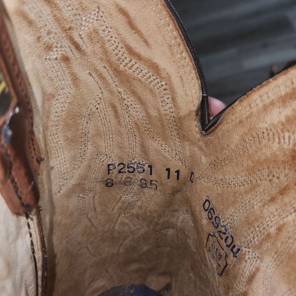 Dan Post‎ Genuine Leather Milwaukee Cowboy Boots Marlboro Brown Mens Size 11 D - Picture 2 of 10